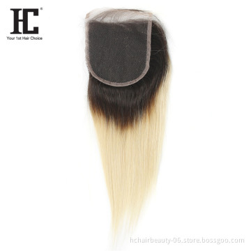 Peruvian Hair Bundle With Closure Transparent Lace Straight Original Human Hair 1B613 Closure with Baby Hair